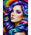 Puzzle da 1000 Pezzi - Rainbow Flower Portrait