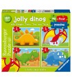 4 Puzzle in 1 - My First Puzzles: Dinosauri