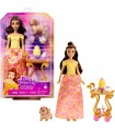 DISNEY PRINCESS LALKA BELLA ZESTAW PODWIECZOREK
