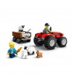 City - Trattore Agricolo Rosso con Rimorchio e Pecore