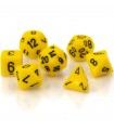 Set Dadi Opaco Giallo Nero