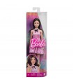 Barbie - Fashionistas: Vestito Rosa Smanicato Capelli Neri