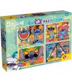 4 Puzzle da 48 Pezzi Double Face - Stitch