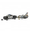  RAM 2500 Polizia con rimorchio e gommone