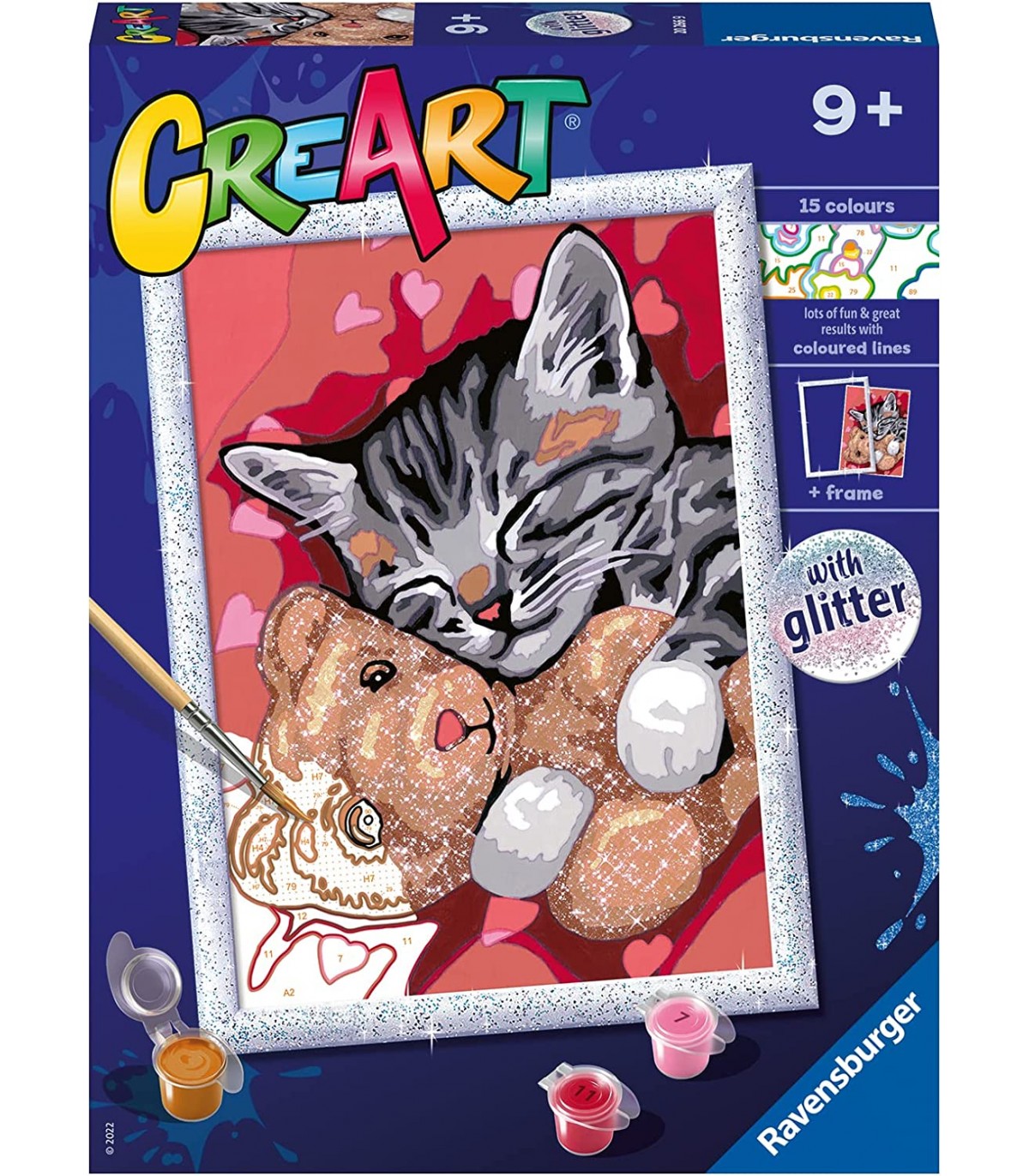 CreArt Serie D Classic Gattino e il suo orsetto, Giochi artistici e  creativi, Ravensburger