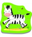 4 Puzzle in 1 Sagomato - Baby Classic: Animali al Safari