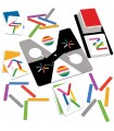 Ludic Quick Stick - Gioco di Memoria e Osservazione per Famiglie, 24 Bastoncini Colorati, 55 Carte, Divertimento per Tutti!