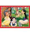 4 Puzzle in 1 Principesse Disney