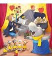 3 Puzzle da 49 Pezzi - Animali in Scena