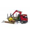  MB Arocs Camion Trasporto 3 Tronchi con Gru