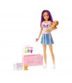 Barbie Skipper Babysitter Nanna con Capelli Castani e Viola