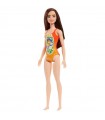 Barbie Beach Costume Azzurro e Capelli Castani