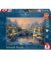 Puzzle da 1000 Pezzi - Thomas Kinkade: Villaggio Invernale