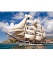 Puzzle da 500 Pezzi Nave Alta che Lascia il Porto