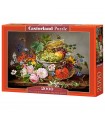 Puzzle da 2000 Pezzi - Natura Morta con Fiori e Cesto di Frutta