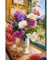 Puzzle da 1000 Pezzi Natura Morta con Ortensie