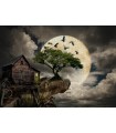 Puzzle da 1000 Pezzi - A Log Cabin on a Cliff
