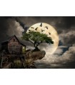 Puzzle da 1000 Pezzi - A Log Cabin on a Cliff